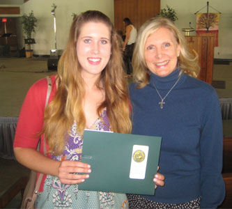 Karen Gurske (left) and Prof. Sherilyn Schneekluth (right)